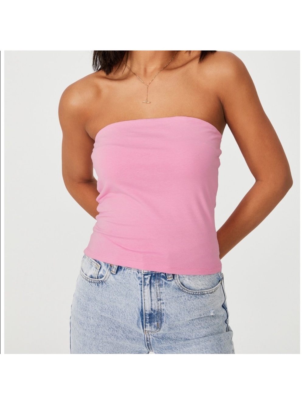 Cotton On Tube Top XS in Sherbert Pink